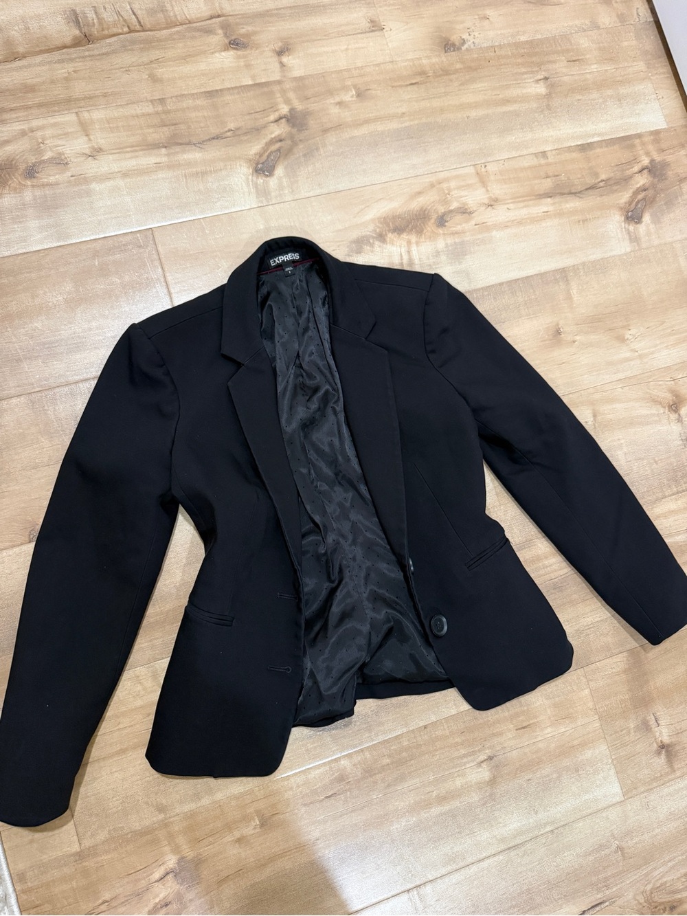 Express Black Women's Single-Button Tailored Blazer